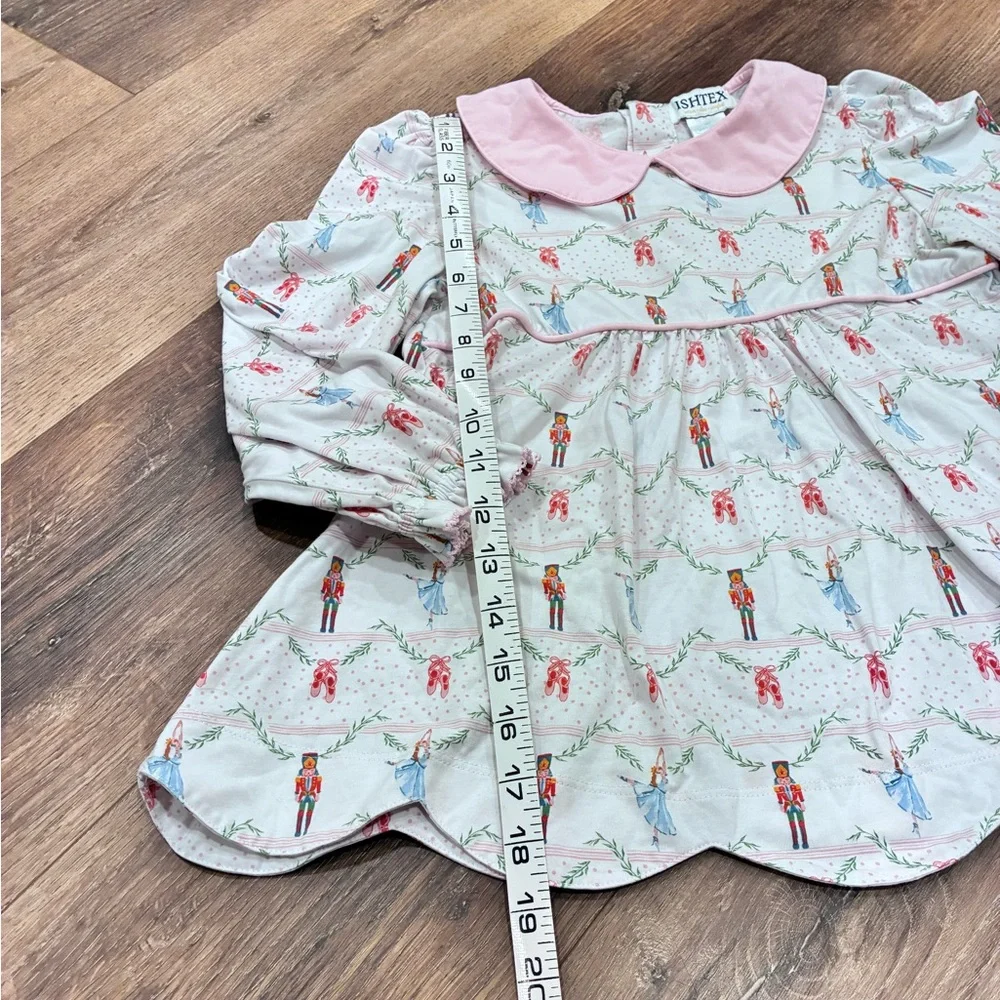 Ishtex Nutcracker Ballet Shirt Top Blouse Christmas Outfit Pink 6X/7 Girl - Picture 5 of 10